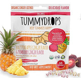 Tummydrops USDA Organic Ginger Variety Pack (Mix of Pineapple & yumberry). Gluten Free & Vegan. 33 Individually Wrapped Organic Ginger Lozenges.