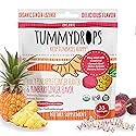 Tummydrops USDA Organic Ginger Variety Pack (Mix of Pineapple & yumberry). Gluten Free & Vegan. 33 Individually Wrapped Organic Ginger Lozenges.