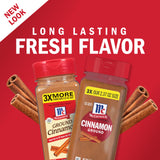 McCormick Ground Cinnamon, Non-GMO, Aged Up to 15 Years, Brings Rich Cinnamon Flavor to Savory & Sweet Recipes, 7.12 oz