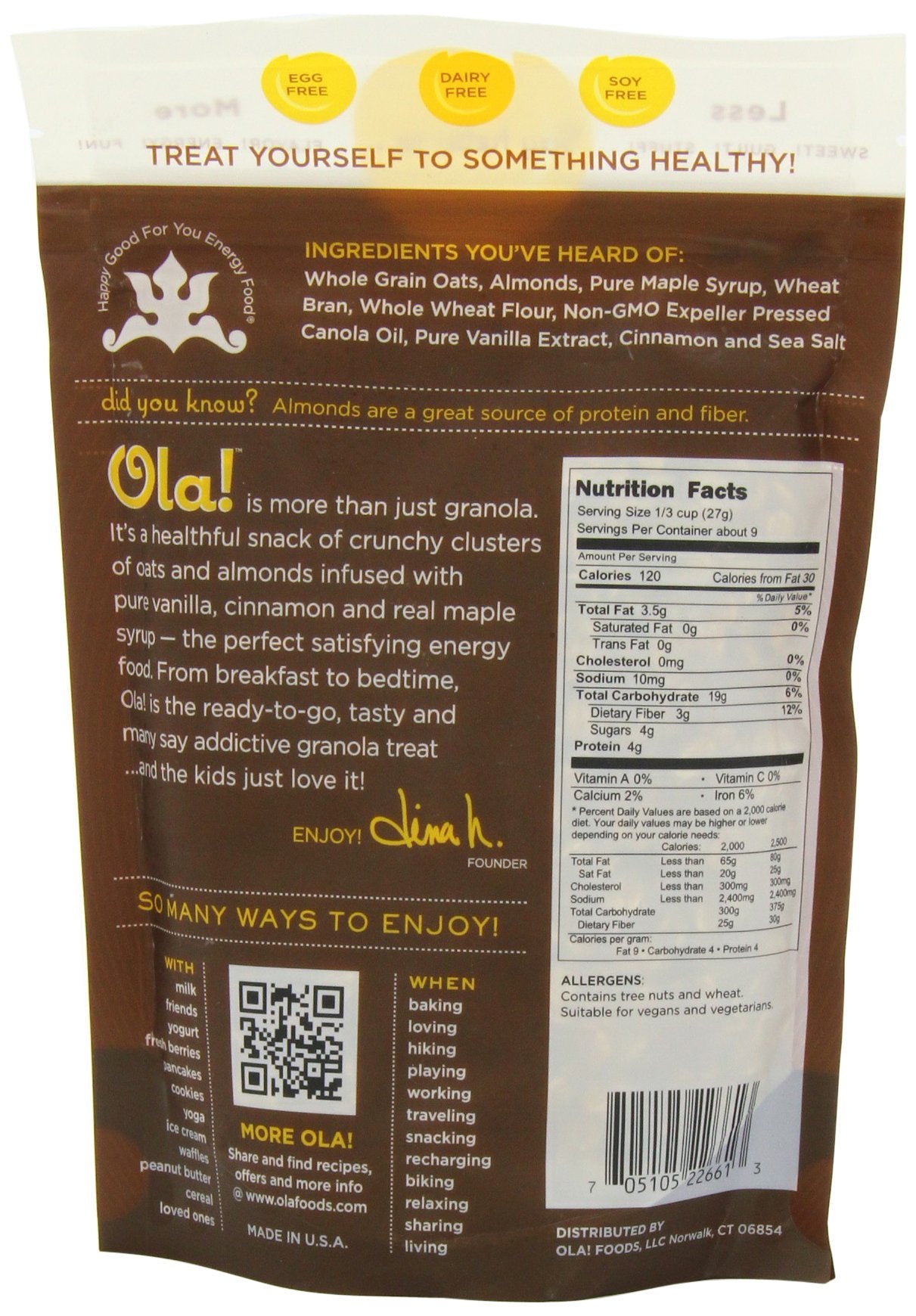 Ola Granola, Vanilla Almond, 9 Ounce