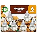 Air Wick Plug-In Scented Oil Refills, 6 Count, Warm Woods and Jasmine, Air Freshener, Essential Oils
