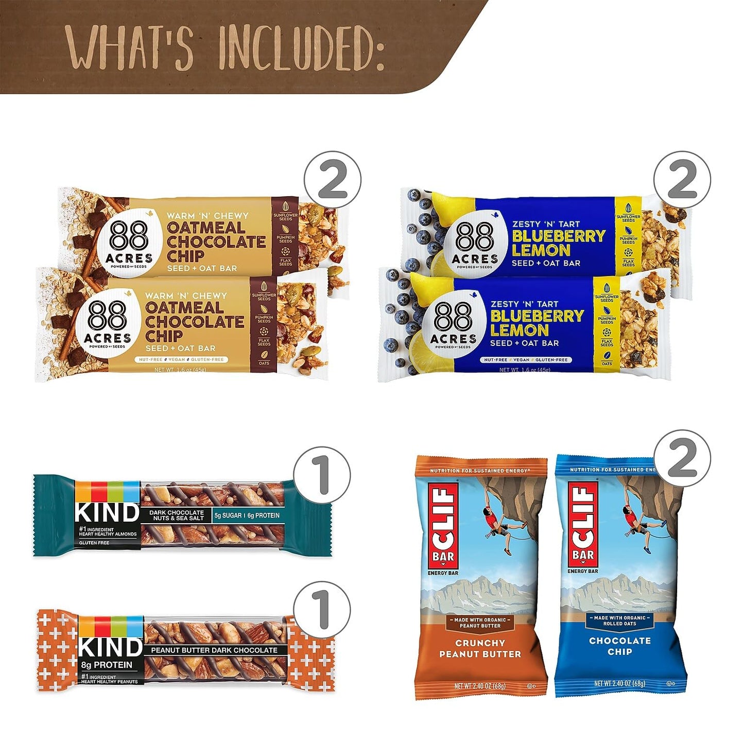Healthy Snack Bar Box, 23 Assorted Snacks/Box