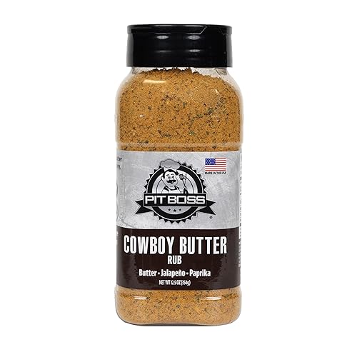 Pit Boss Cowboy Butter Rub | Butter Jalapeno Paprika Blend | Grill Spices for Beef, Pork, Chicken, and Game | Gluten Free, Preservative Free, No MSG