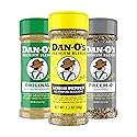Dan-O’s Seasoning Variety Pack - 3 Bottle Set (Extra-Small) - Lemon Pepper, Original & Preem-O - All Purpose Spice Blends for Chicken, Seafood, Steak