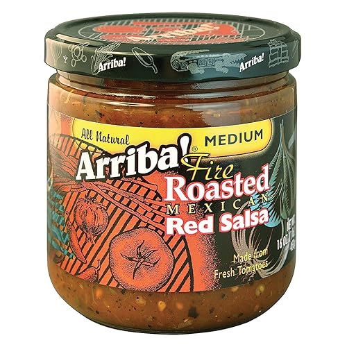 Arriba Fire Roasted Mexican Red Salsa Medium 16 Ounce (Pack of 6)