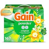 Gain Powder Laundry Detergent, Original Scent, 167 Loads, 154 OZ