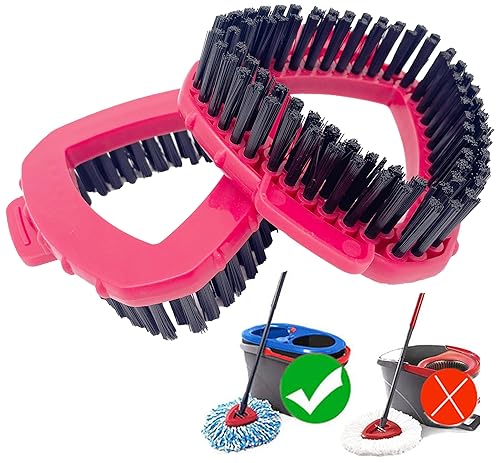 Scrub Brush Head for O Cedar, 2 PC Cedar Spin Mop Scrubber Replace Head 2-Tank, Ocedar Scrubbing Brush Mop, O'cedar Replacement Attachment