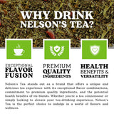 Nelson's Tea Strawberry Orange Peach - Caffeine Free Herbal Rooibos Loose Leaf Tea - Irresistable Blend of Green Rooibos, Orange Peel, Marigold