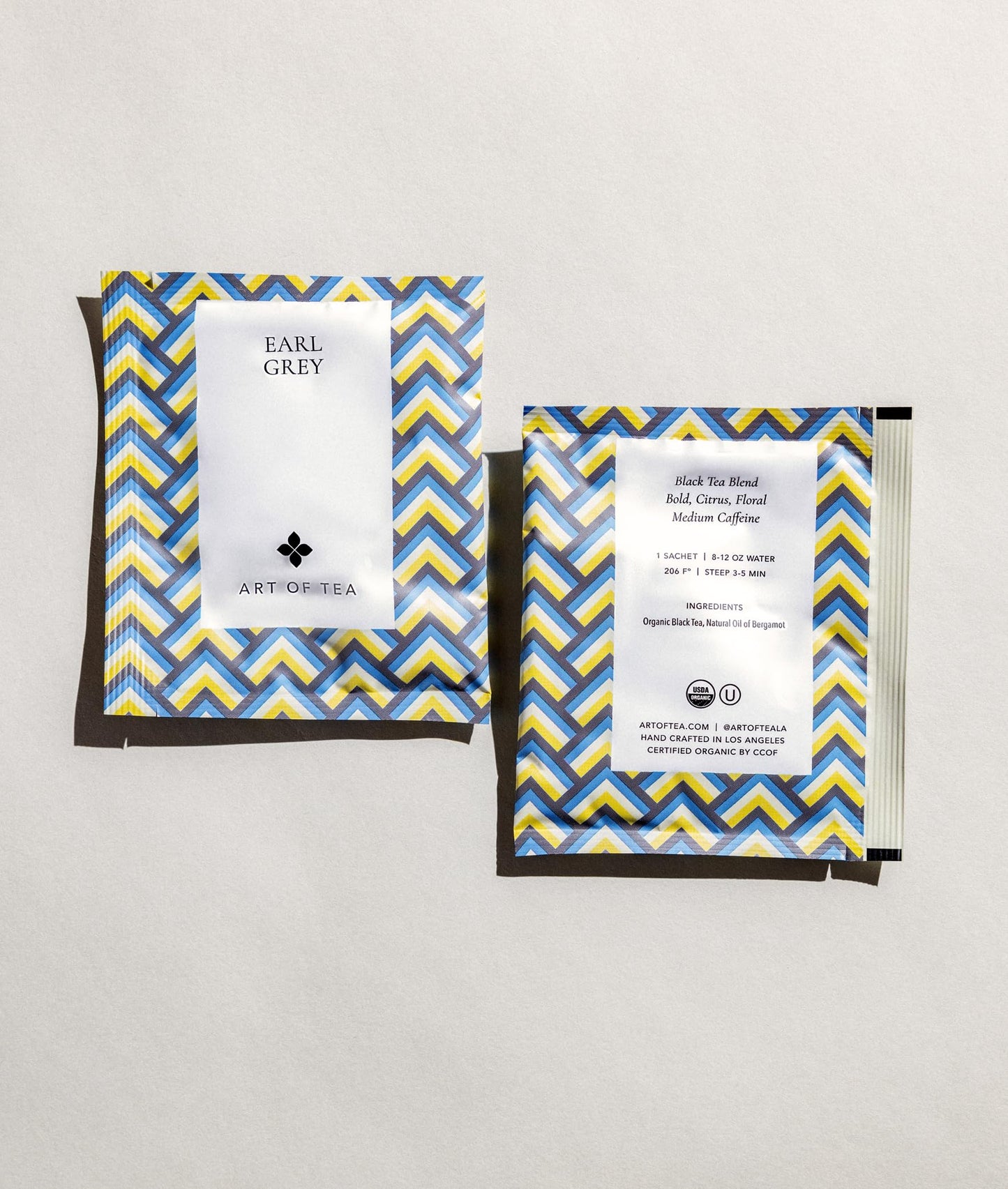 Art of Tea | Organic Earl Grey Black Tea | Earl Grey Tea Bag | 50 Pyramid Black Tea Bag Sachets