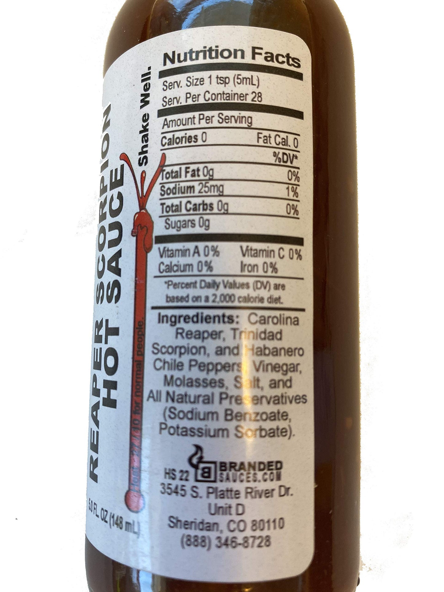 Ow My Butt Hurts Reaper Scorpion Hot Sauce 5 oz Bottle | Carolina Reaper Trinidad Scorpion Habanero Chile Peppers Vinegar Molasses Salt