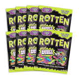 Rotten Sour Gummy Worms - Low Sugar, Low Calorie, 7g Gut-Friendly Prebiotic Fiber and 3g Protein, Gluten Free Candy - 1.8 oz - 8-Pack