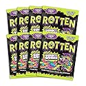 Rotten Sour Gummy Worms - Low Sugar, Low Calorie, 7g Gut-Friendly Prebiotic Fiber and 3g Protein, Gluten Free Candy - 1.8 oz - 8-Pack
