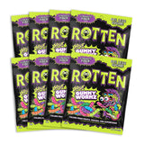 Rotten Sour Gummy Worms - Low Sugar, Low Calorie, 7g Gut-Friendly Prebiotic Fiber and 3g Protein, Gluten Free Candy - 1.8 oz - 8-Pack