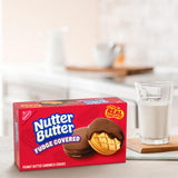 NUTTER BUTTER Fudge Covered Peanut Butter Sandwich Cookies, 7.9 oz