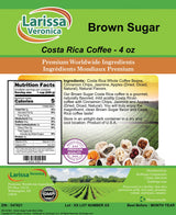 Brown Sugar Costa Rica Coffee (Gourmet, Naturally Flavored, Whole Coffee Beans) (4 oz, ZIN: 547821)