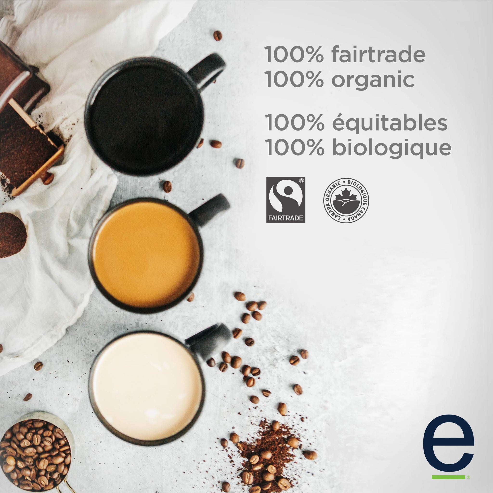 Ethical Bean Fair Trade Organic Coffee, Classic Medium Roast, Whole Bean Coffee - 12oz (340g) Bag