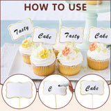 56 PCS White Cheese Markers Cake Topper Toothpick Cupcake Toppers for Charcuterie Board Buffet Labels Blank Toothpick Flags Appetizer Signs Cupcake
