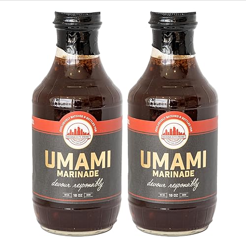 Umami Marinade Sauce for Chicken, Seafood, Pork & Select Steaks, Flavorful & Savory, Perfect Blend for Succulent & Savory Dishes - by Second City
