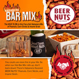 Beer Nuts Habanero Bar Mix, Fiery Hot Habanero Mix Of Peanuts, Corn Sticks & Insane Grain, Spicy Bar Mix for Any Party, Resealable Jar (12oz