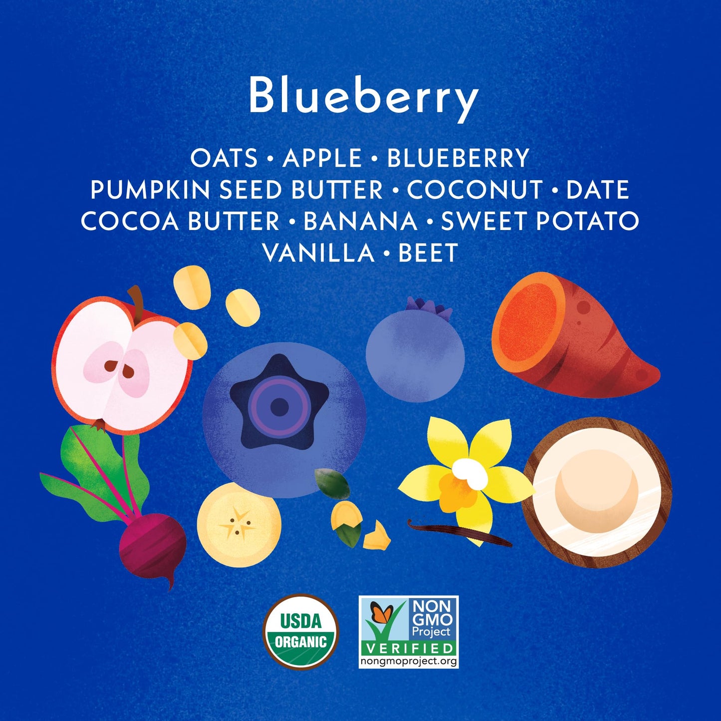 Once Upon a Farm Organic Blueberry Refrigerated Oat Kids' Bar Multipack,4-1.6oz Bars