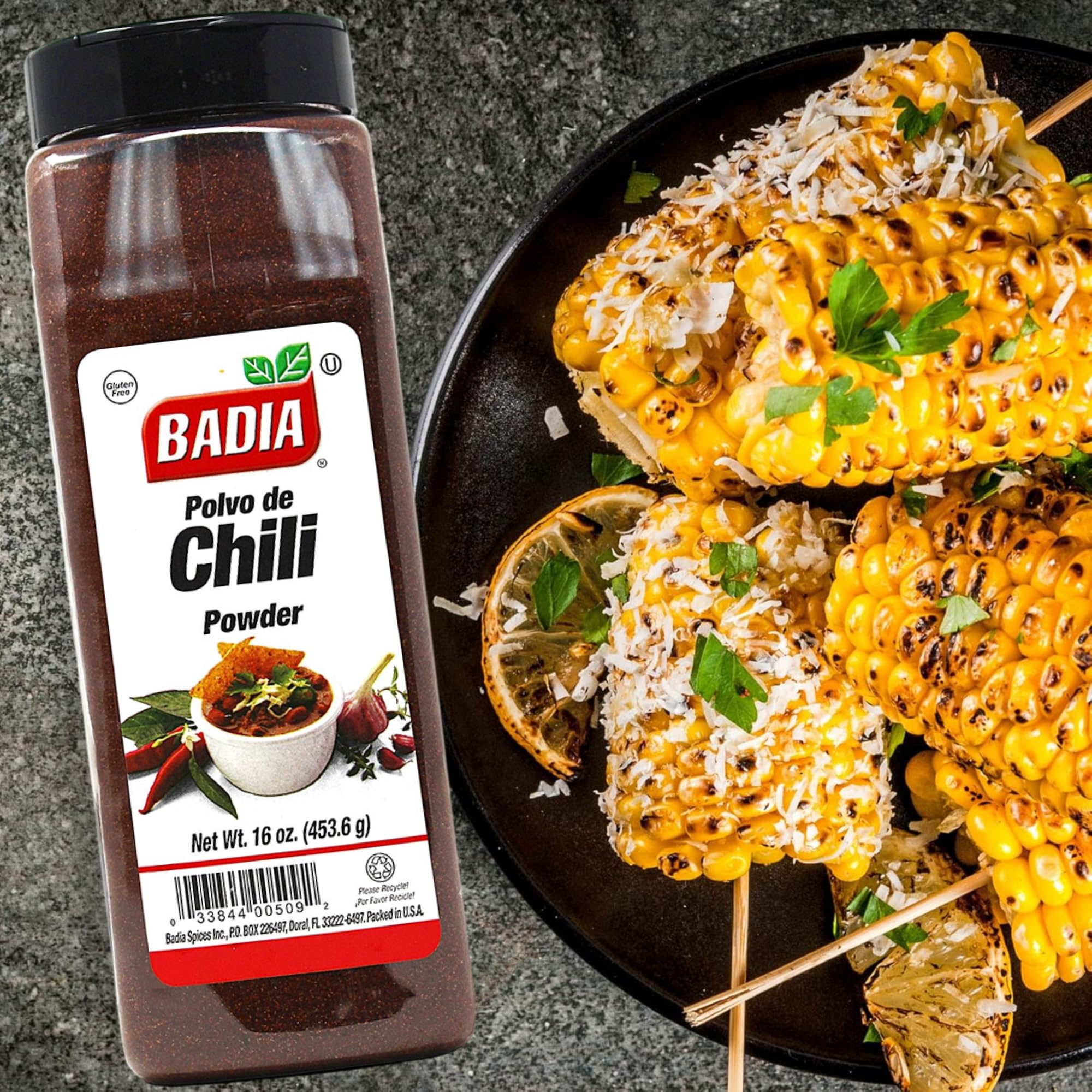 Badia Chili Powder 16 oz - Bold and Smoky Blend with Mild Heat - Ideal for Tacos, Chili, Soups & Rubs
