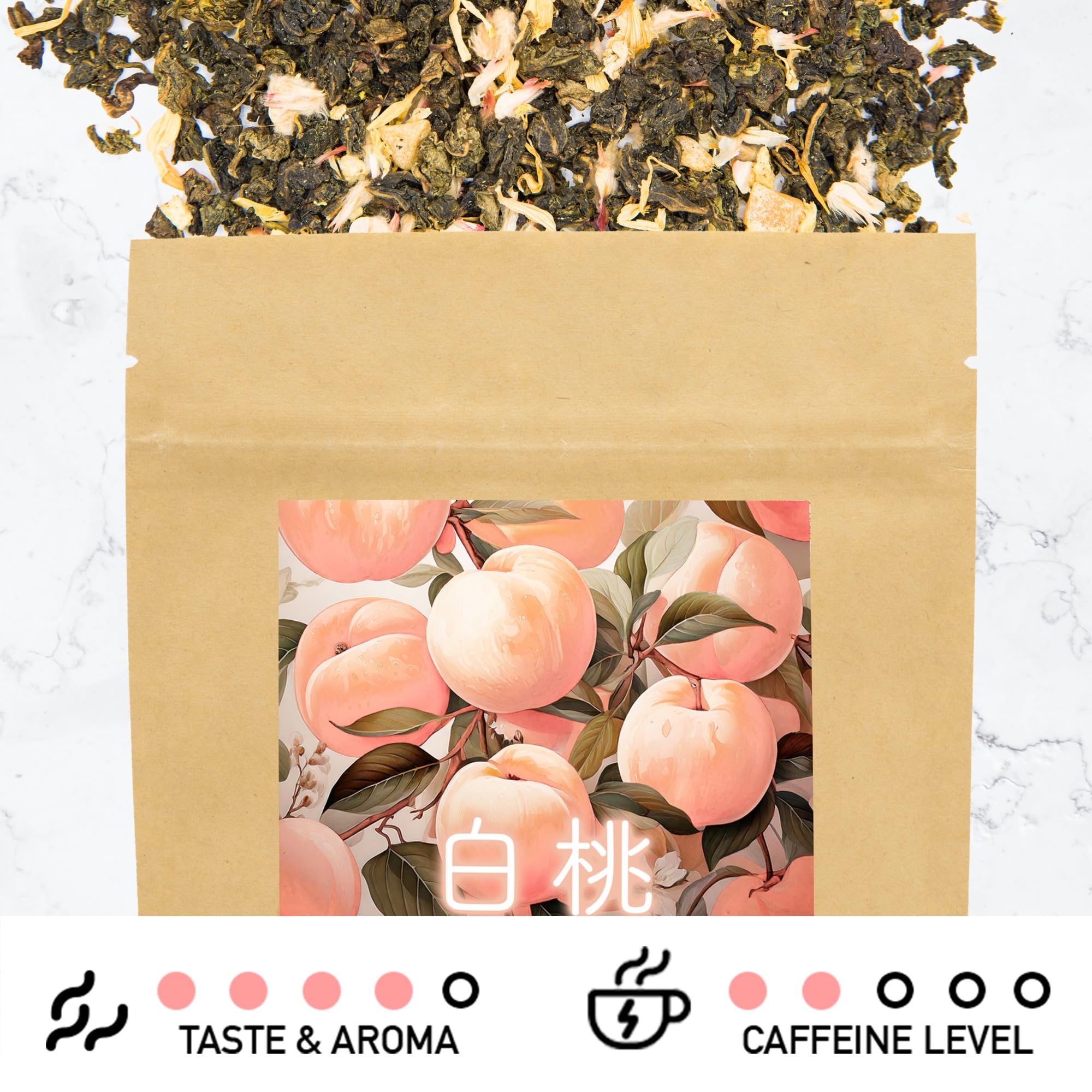Meriflower by Leafmessage Floral Tea - White Peach Jasmine Oolong ?????? (85g/3oz)