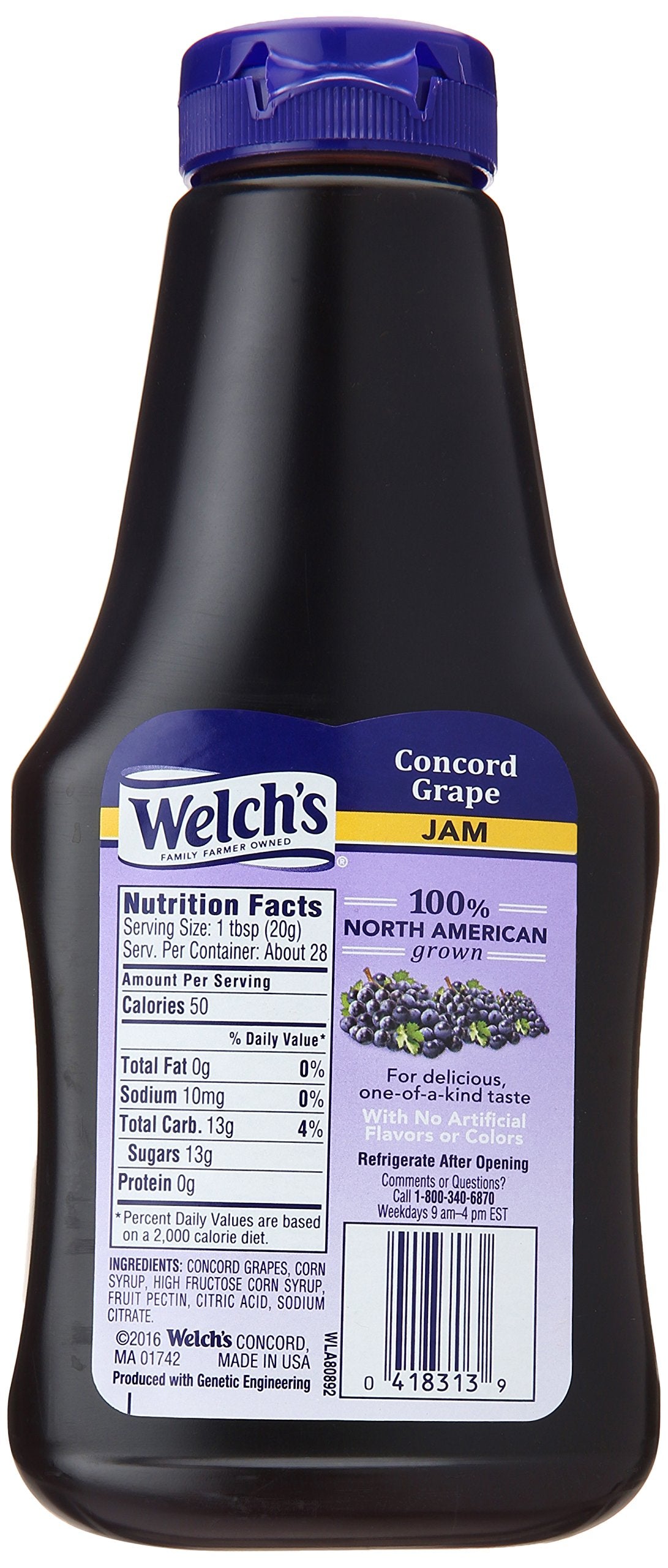 Welch's Squeeze Grape Jam, 20 Oz Bottle