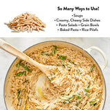 DeLallo Whole Wheat Orzo Pasta, 1 Pound Bag, Organic, Made with Only 100% Durum Wheat Flour, Made in Italy, Bronze Cut, Kosher, Non-GMO, All Natural