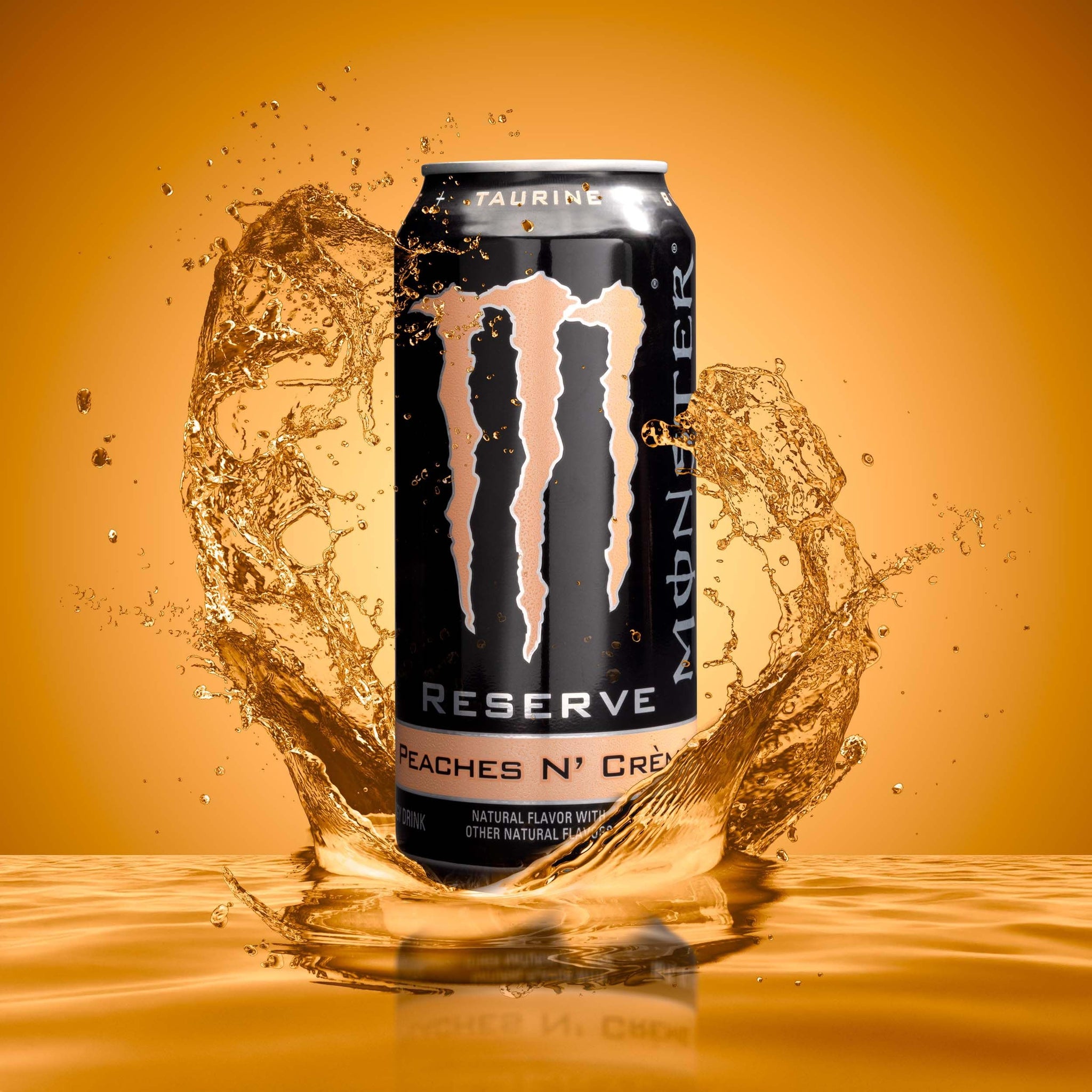 Monster Reserve Peaches N' Cream Energy Drink, 16 fl oz, Pack of 24 Cans