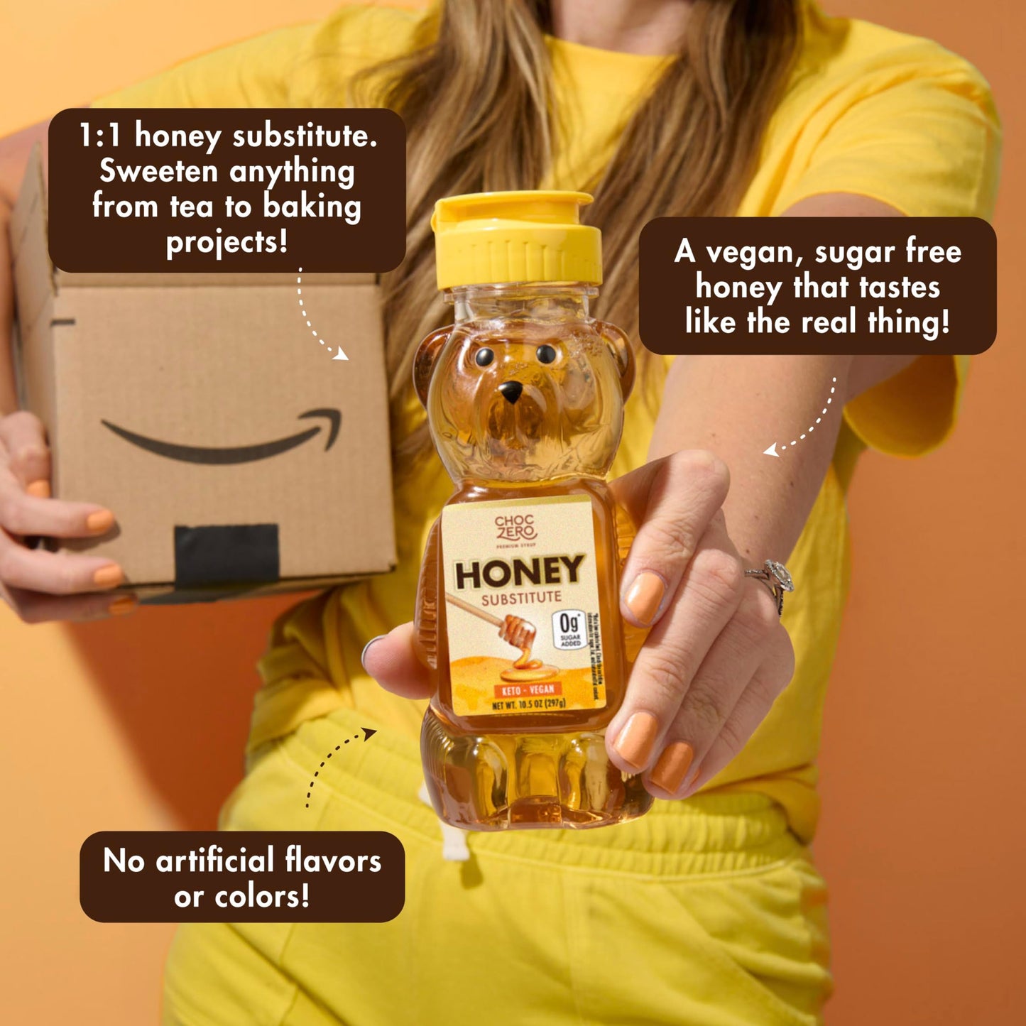 ChocZero Sugar-Free Honey Substitute - 1:1 Natural Honey Equivalent, Keto & Vegan Friendly, 10.5 oz Bottle