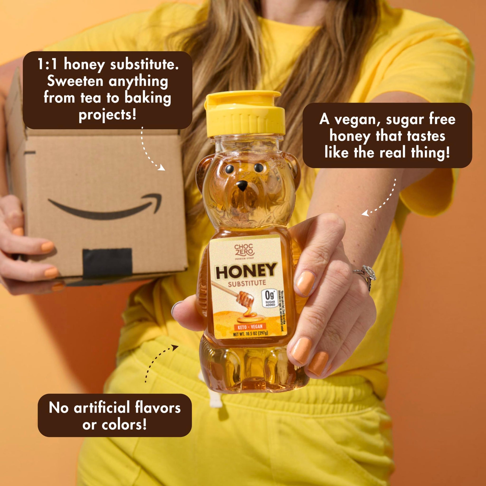 ChocZero Sugar-Free Honey Substitute - 1:1 Natural Honey Equivalent, Keto & Vegan Friendly, 10.5 oz Bottle