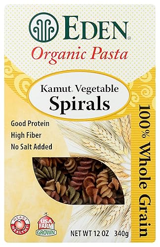 Eden Organic Kamut Vegetable Spirals, 12 oz, 100% Whole Grain, Non-GMO,