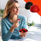 Berries Gummy Candy - 1 Pound Bulk Bag, Crunchy Red And Black Candy - Raspberry And Blackberry Berry Gummies Perfect for Dessert Decorations