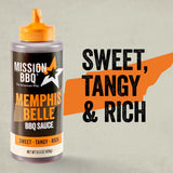MISSION BBQ BBQ Sauce, Memphis Belle, A Memphis Style Barbecue Sauce That Is Perfect For Adding A Sweet, Tangy, Smoky Flavor to Chicken, Brisket, Ribs
