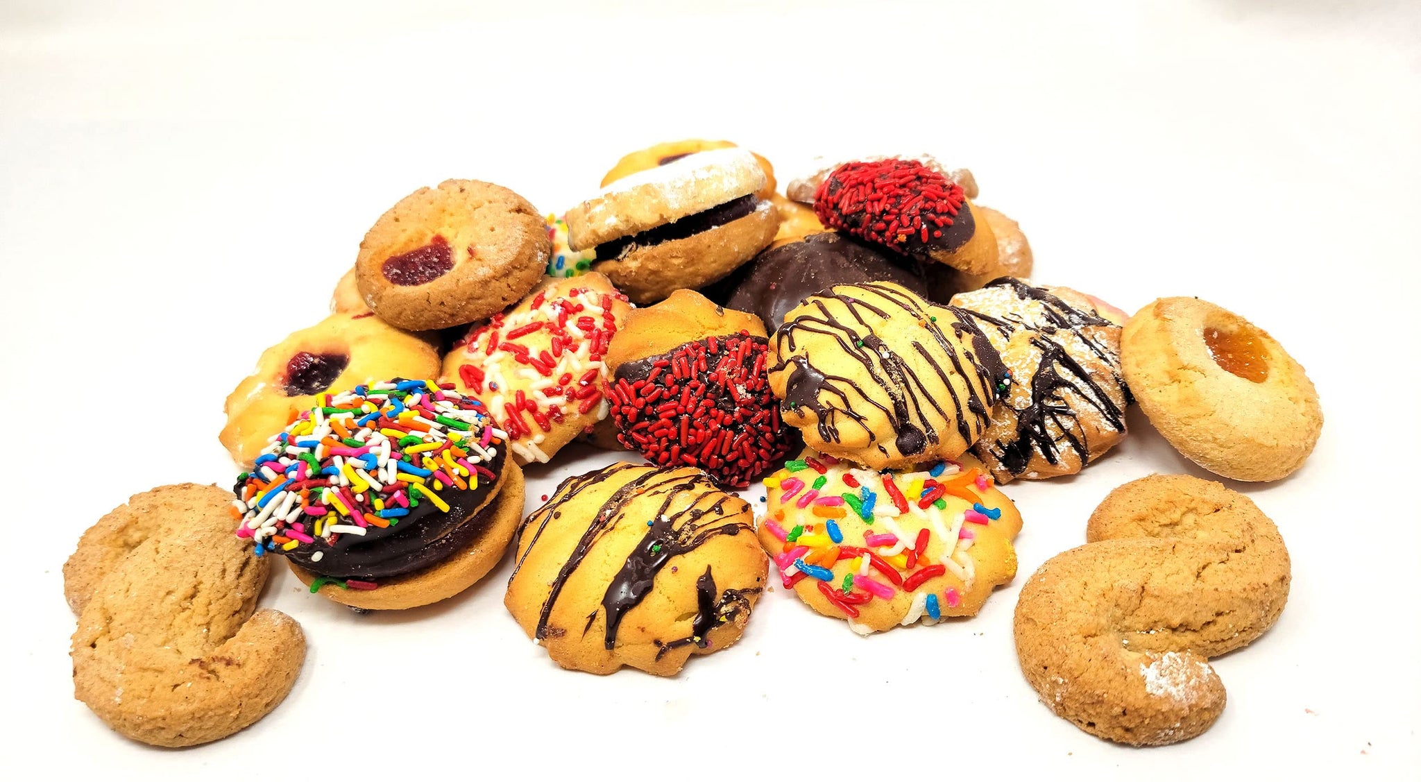 Italian Vanilla Cookie Assortment Baked in Brooklyn - Made and Shipped Fresh.- 2 Pounds