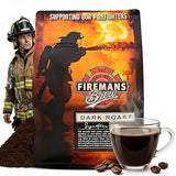 Firemans Brew Dark Roast Coffee - Bold & Robust Ground Coffee - 100% Arabica Beans, Rich, Full-Bodied Flavor - Freshly Roasted Gourmet Coffee - Low