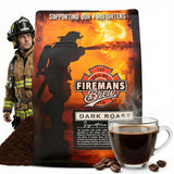 Firemans Brew Dark Roast Coffee - Bold & Robust Ground Coffee - 100% Arabica Beans, Rich, Full-Bodied Flavor - Freshly Roasted Gourmet Coffee - Low
