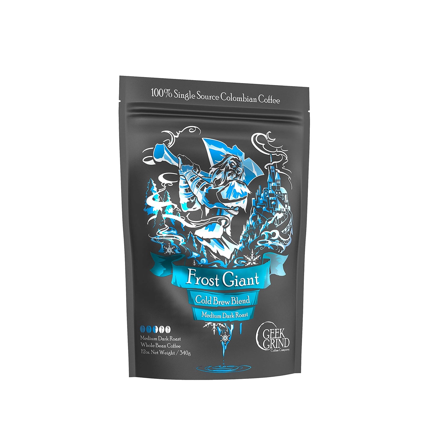 Geek Grind Frost Giant Roast Whole Bean Coffee - 12oz Bag
