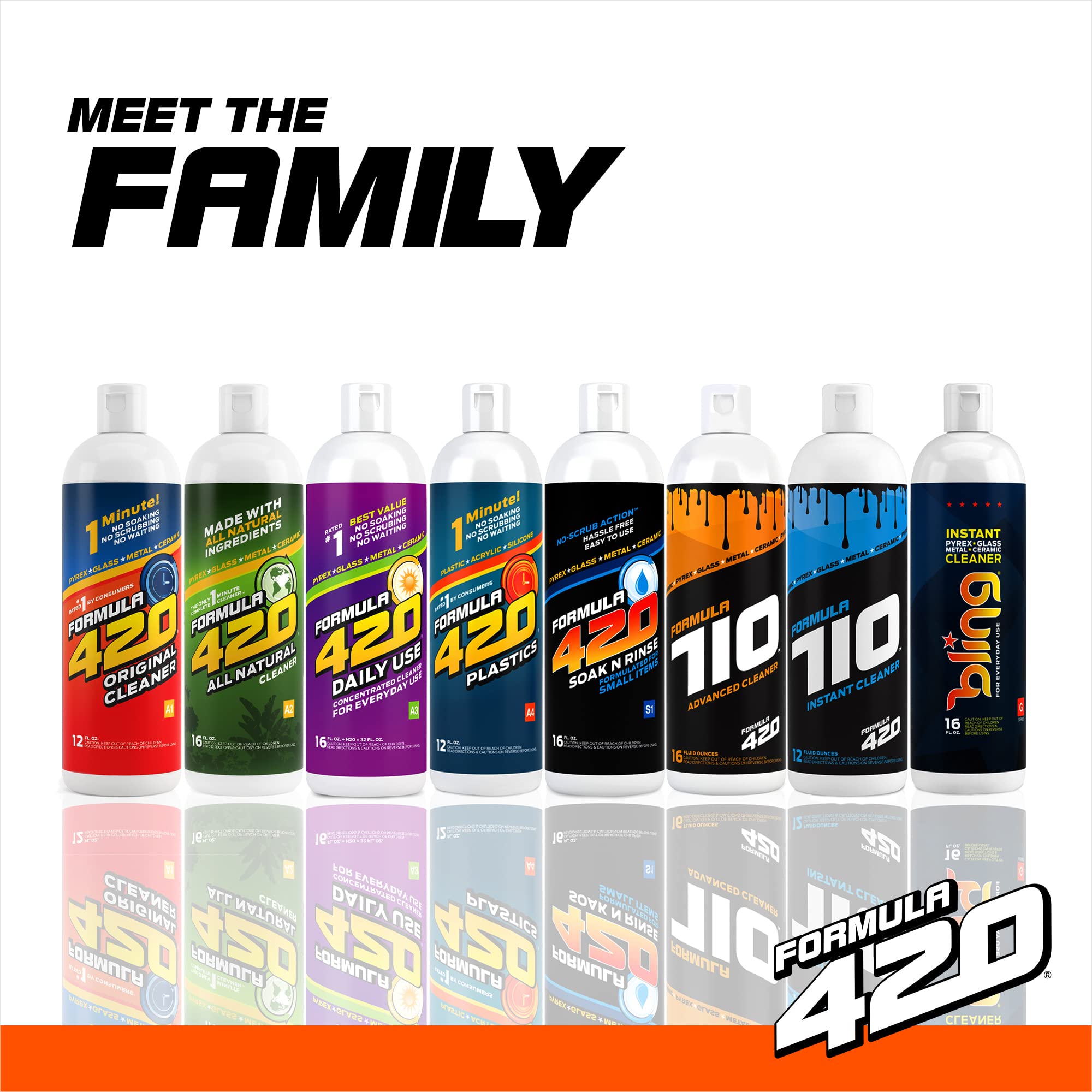 Formula 420 Formula420 Formula 710 Advanced Cleaner Glass Cleaner | Cleaner Value Pack | Safe on Glass, Metal, Ceramic, Quartz and Pyrex | C1