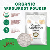 Jiva Organics Organic Arrowroot Flour (Powder) 5 Pound Bag - Raw, Non-GMO, Gluten Free
