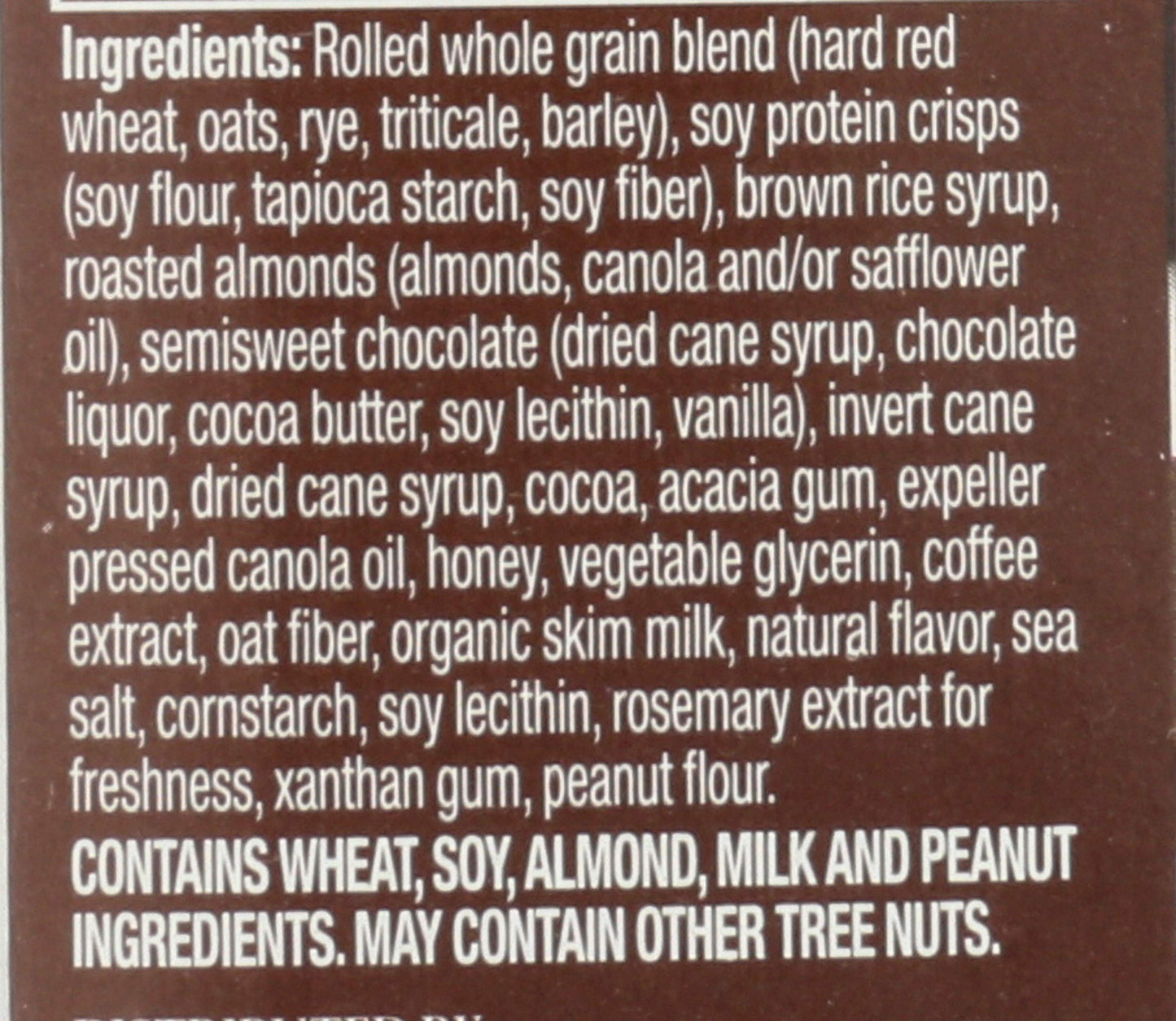 Kashi Chewy Granola Bars, Fiber Bars, Vegan Snacks, Dark Mocha Almond, 7.4oz Box (6 Bars)