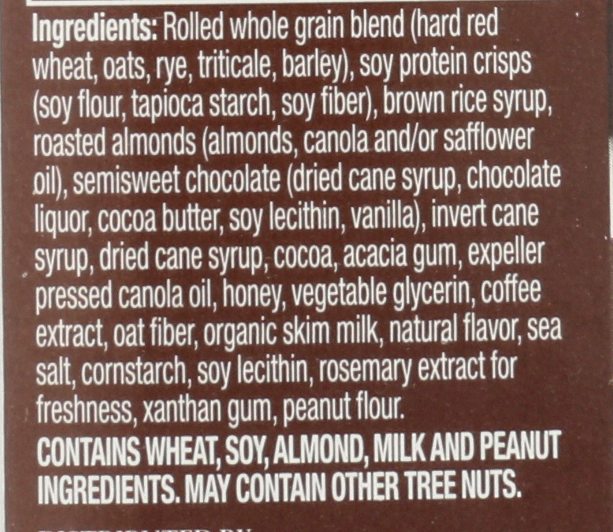 Kashi Chewy Granola Bars, Fiber Bars, Vegan Snacks, Dark Mocha Almond, 7.4oz Box (6 Bars)