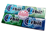 EMPORIUM CANDY TASTY TREATS FOR THE TUMMY Orbit Gum Assortment - 1 Pack Each of Peppermint Spearmint Sweetmint Wintermint - 14 Pieces per Pack, Blue