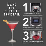 Bartesian Long Island Iced Tea Cocktail Mixer Capsules for Cocktail Machine - Home Bar Mixology Cocktails Mix Pod Capsule Set To Use With the