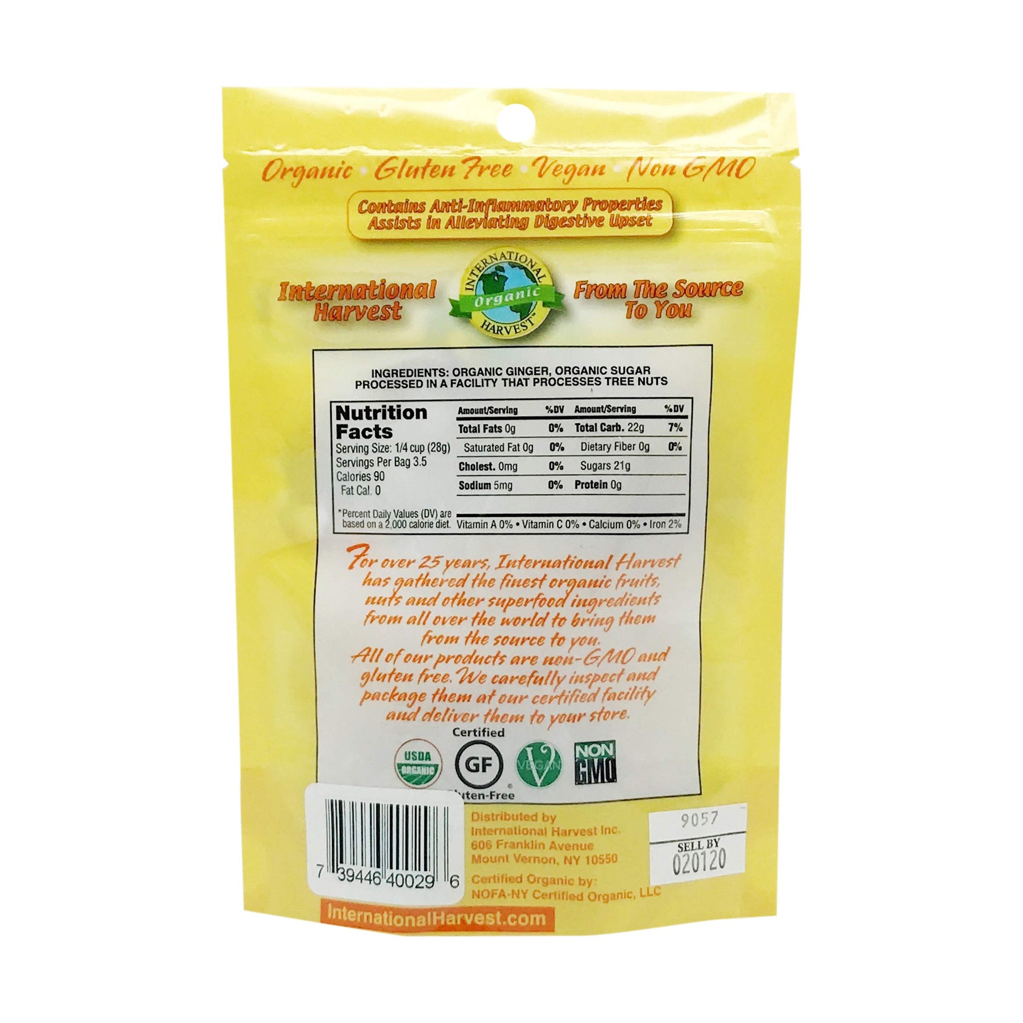 Himalayan Harvest Organic Crystallized Ginger Medalli, 3.5 Oz