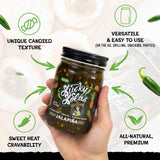 Lucky Lola's Sweet Jalapiña Heat, Jarred Jalapenos, 0g Sodium, 0g Fat, Single Jar 15 oz