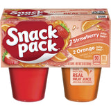 Snack Pack Strawberry and Orange Flavored Juicy Gels Cups, 3.25 oz., 4-Count