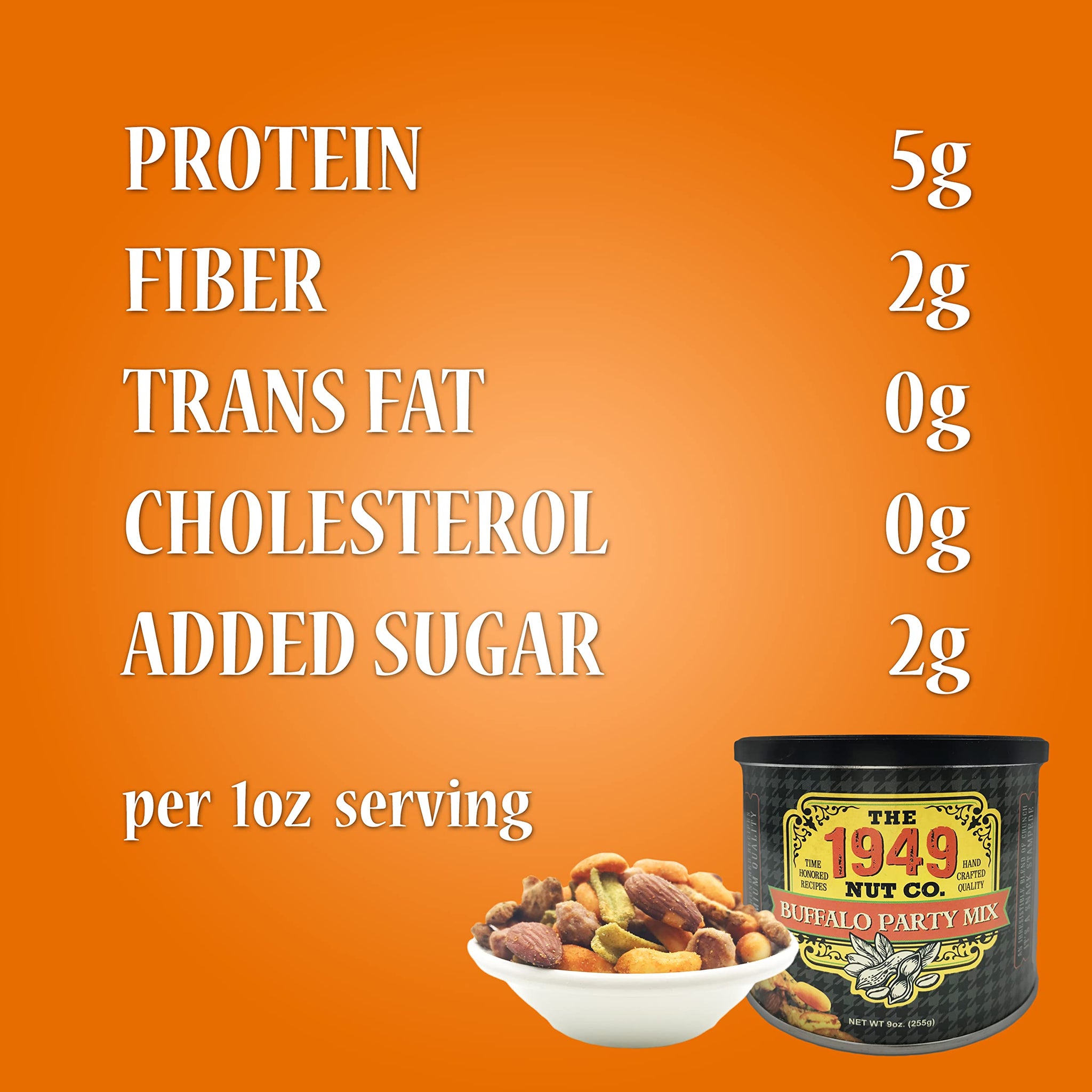 The 1949 Nut Co. Buffalo Party Mix | Assorted Flavored Fried Peanuts, Everything Sticks, Guacamole Bites, and Smoked Almonds Extra-Large, Hand-Cooked