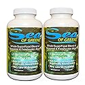 Sea of Greens - Organic Seaweed & Algae Superfood Blend - Spirulina, Chlorella, Bladderwrack, Wakame - Natural Iodine & Fucoidan - Oxalate-Free - 180