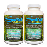 Sea of Greens - Organic Seaweed & Algae Superfood Blend - Spirulina, Chlorella, Bladderwrack, Wakame - Natural Iodine & Fucoidan - Oxalate-Free - 180
